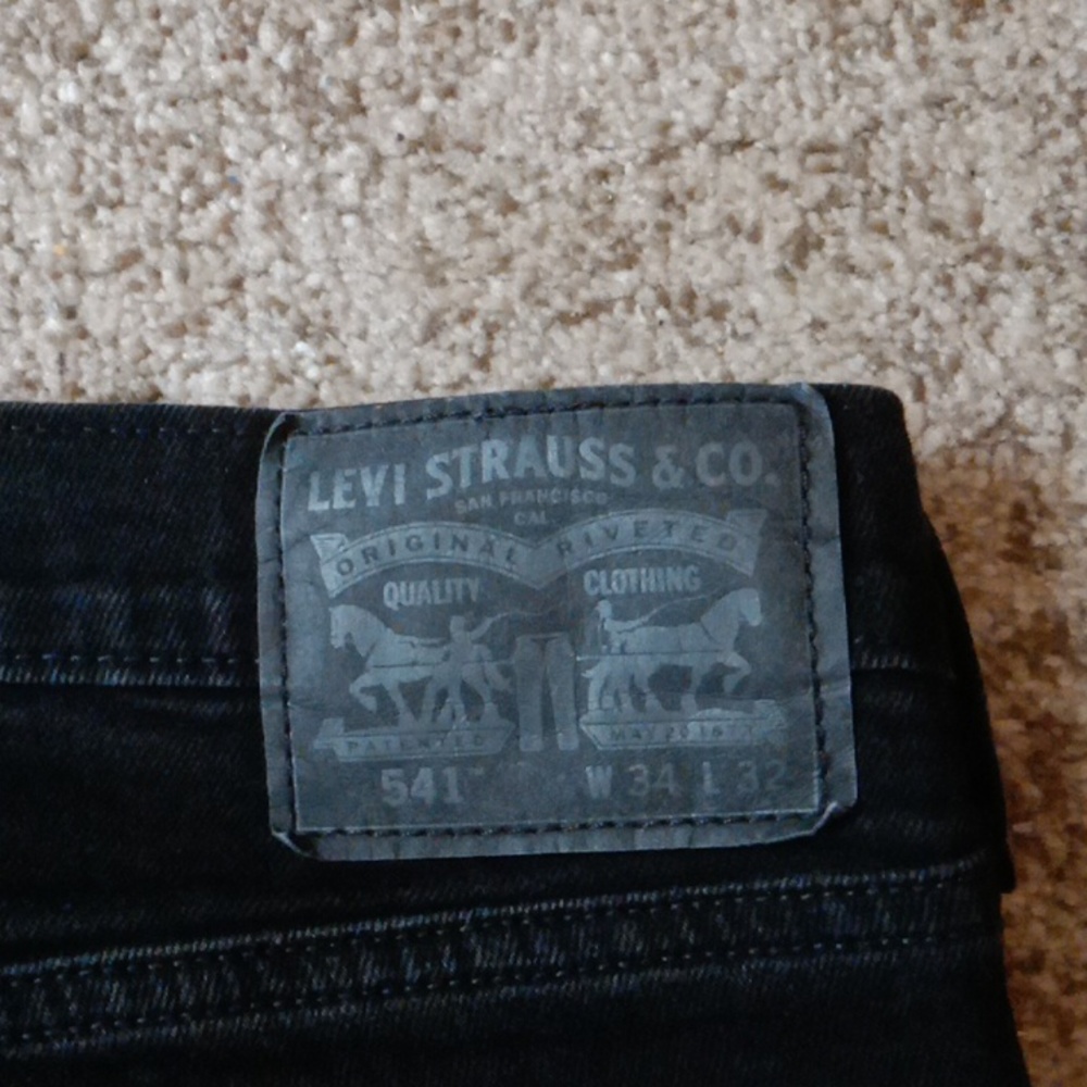 Levis black denim jeans 541 style